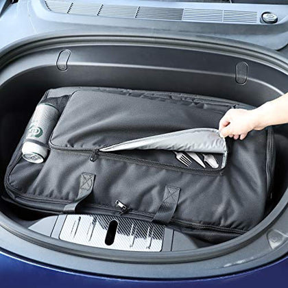Tesla Model 3, Y & X Frunk Insulated Cooler Bag with Mesh Pockets