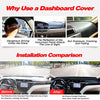 Flannel Dashboard Cover Nonslip Car Dash Board Mat Fit for 2017-2022 Tesla Model 3 Sunshade No-Glare Non-Slip Pad Carpet Sunshield Protector