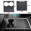5PCS Center Console Wrap Organizer Tray For 2021 Tesla Model 3 Model Y Flocked Organizer Carbon Fiber Center Console Sticker Armrest Hidden Cubby Drawer Storage Box ABS Material Custom Fit Upgrade