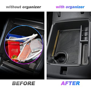 Center Console Organizer Tray Compatible with 2020 2021 2022 NIRO EV Electric Engine Armrest Console Insert Box Kiia NIRO Accessories ABS Secondary Storage