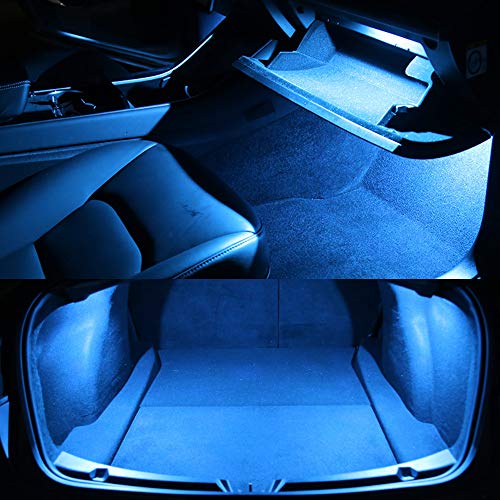 Car Interior LED Car Door Light Upgrade Lighting Replacement Ultra-bright Easy-Plug with Prying Tool Compatible Kit Glitter Lamp for Tesla Model 3 Model S Model X Model Y (ICE BLUE 4PCS)