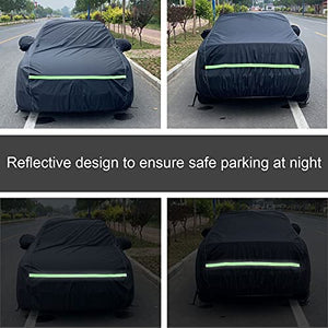 Car Cover Compatible with Volkswagen VW lD.3 ID.4 T-Cross T-ROC UP! All-Weather Protection Outdoor Car Cover Waterproof Windproof dust-Proof Anti-Snow (Color : Black, Size : ID.4)