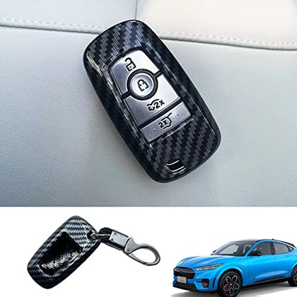 Carbon Fiber Key Fob Cover Accessories for Mustang Mach E