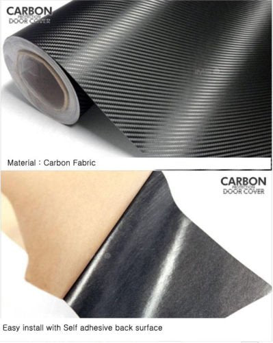 Carbon Fabric Inside Door Panel Protect Cover 4pcs for 2017~2019 Kia NIRO EV