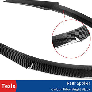 Tesla Model S Carbon Fiber M4 Style Rear Trunk Deck Lip Boot Spoiler Wing
