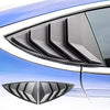 Rear Side Window Louvers,Air Vent Scoop Louvers for Tesla Model 3, Window Scoop Louvers Covers,ABS Sun Rain Shade Vent,Sport Style,2PCS,Cool Exterior Decoration (Matte Carbon Fiber)