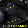 Floor Liner Fit for Tesla Model 3 2020 2021 Fully Embedded No Edge Customized Floor Mat Frunk Trunk Blanket-Non-Slip Waterproof Car Carpet Protect All Weather(Black)