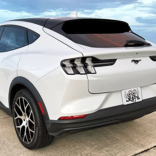 Blackout Accent Overlay for 2021-2022 Ford Mustang Mach-E Tail Light Bumper (3. Tail Light Accent, Gloss Black)