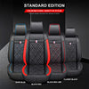 Front & Rear Seat Covers with Headrest Backrest Cushions for Chevy Chevrolet Bolt EV EUV Car Seat Cover Luxury Leather Fashionable Comfortable Red×Black