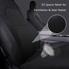 Front Car Seat Covers Custom Fit for Tesla Model 3/Model Y Car Seat Protector 2PCS, Fully Wrapped Farbic Mesh Seat Cover Set for Tesla Model 3/Y2017 2018 2019 2020 2021 2022, Solid Black