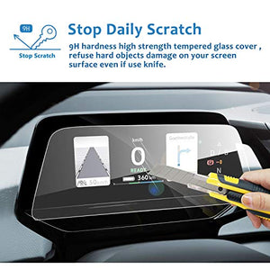 Tempered Glass Screen Protector for 2020+ V*olkswagen ID.4 ID4 ID.3 ID3 5.3 Inch ID.Cockpit Interior Accessories Dashboard Panel Digital Display Screen Protector High Clarity (5.3-Inch Dashboard Panel)