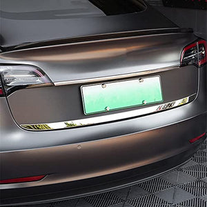 Stainless Steel Rear Trunk Tailgate Molding Stripe Trim for Tesla Model 3 2018-2020 (Pack of 2)