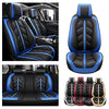 Front & Rear Seat Covers for Chevy Chevrolet Bolt EV EUV Car Seat Cover Luxury PU Leather Sporty Breathable Comfortable Blue×Black