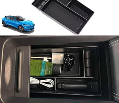 Mustang Mach-E Armrest Storage Box Organizer Center Console Tray Accessories