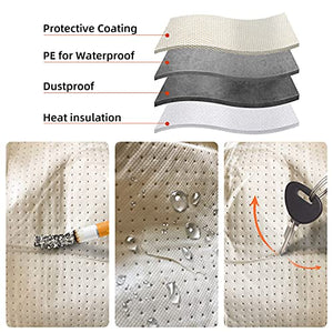 Beige 3 Layer UV Protected All-Weather Full Vehicle Cover for Tesla Model S with Reflective Strips & Zipper for Charging Port Access