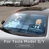 Sun Shade for Tesla Model Y 2020-2021 Front Glass Sunshade with Small Size and Easy Storage