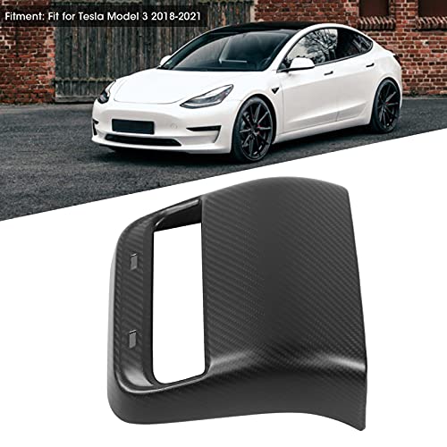 Dry Carbon Fiber Rear Air Vent Outlet Cover for 2017-2022 Tesla Model 3 & Y (Matte Carbon Fiber)