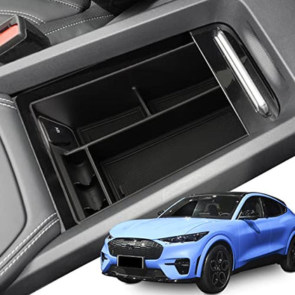 Center Console Organizer Tray Glove Box Armrest Secondary Storage Box Divider Compatible with 2021 2022 Mustang Mach-E