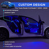 2016-2020 Tesla Model 3 & Y Interior Car Neon Lights (Center Console + Dashboard + Seat Back +4 Foot Lights Accessories), Tesla Ambient Lighting, APP Control LED Strip Lights with Multiple Modes