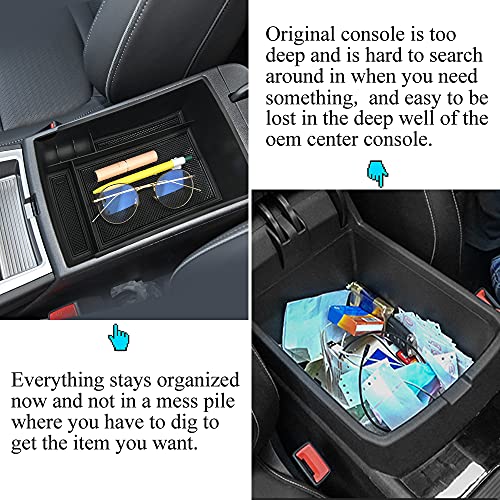 Fit for 2018 2019 2020 2021 Hyundai Kona EV Center Console Organizer Storage Tray Armrest Box ABS Tray Insert Organizer Glove Pallet