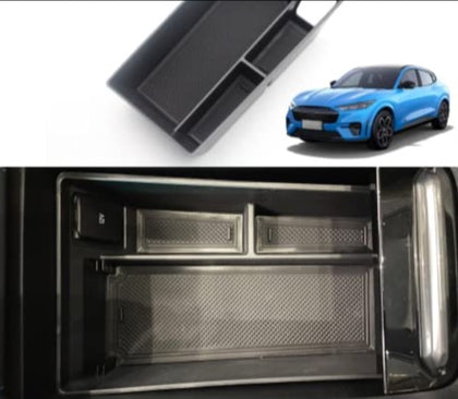 Mustang Mach-E Armrest Storage Box Organizer w/o Coin Holder Center Console Tray Accessories