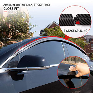 Tesla Model 3 Wind/Rain Window Visors (Carbon Fiber)