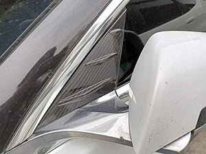Compatible with 2018-2021 Tesla Model 3 Fastback Sedan Front Side Window Cover with Fins CarbonFiber