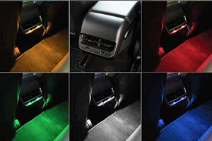 RGB USB Ambient Light for Tesla Model 3, X, & Y  Brightness Adjustable, Fade/Flash Model (Pack of 2)