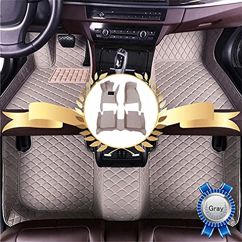 Car Floor Mats for Jaguar I-PACE 2018 Floor Liners Auto Carpets Luxury Leather Waterproof All Weather Protection Full Coverage Full Set (Gray)
