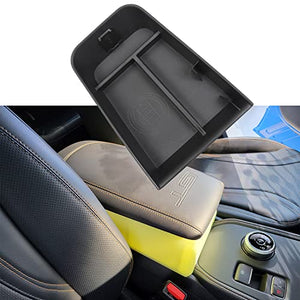 Armrest Storage Box for Ford Mustang Mach-E 2021, Car Wireless Central Center Console Organizer Tray Container Auto Interior Tidying Accessories with Dust Cover