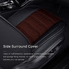 Front & Rear Seat Covers with Headrest Backrest Cushions for Chevy Chevrolet Bolt EV EUV Car Seat Cover Luxury PU Leather Comfortable Wear Resistant Black×Brown