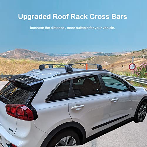 Upgraded Roof Rack Cross Bars Fit for Kia NIRO EV NIRO Plug-in Hybrid 2017 2018 2019 2020 2021 Aluminum Cargo Bar Carrier Rooftop Luggage Crossbars