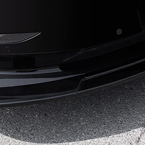 Fit Tesla Model 3 Front Bumper Lip Kit Car Glossy Mods Spoilers For 2017-2021 Tesla Model 3 Accessories (Glossy Black)