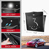 Tesla Model 3 Waterproof Trash Can/Garbage Bag with LED Light & Hanging Magnetic Buckle for Seatback