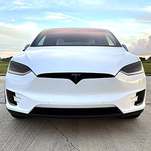 PreCut Vinyl Smoke Tint for 2016-2022 Tesla Model X Foglight (4. Foglight Cutout, 20% Dark Smoke)
