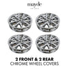 18-Inch Hub Caps fits 2017-2022 Tesla Model 3, Replacement Wheel Covers (Set of 4, Chrome)