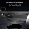 ABS Imitation Carbon Fiber Interior Door Panel Molding Trim for Tesla Model X 2016-2020 Car Accessories (Pack of 4)