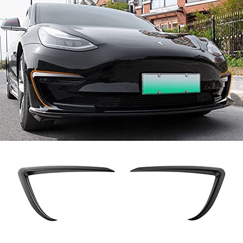 Tesla Model 3 Matte Black Front Fog Light Trim Cover