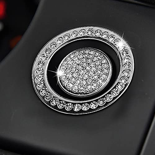 Bling Accessories for Land Rover Range Rover Evoque Jaguar XJ XE XF F-Type F-PACE I-PACE E-PACE Ignition Start Button Rhinestone Crystal Switch Ring, 2pcs