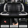 Front & Rear Seat Covers with Headrest Backrest Cushions for Chevy Chevrolet Bolt EV EUV Car Seat Cover Luxury PU Leather Sporty Breathable Comfortable Gray×Black
