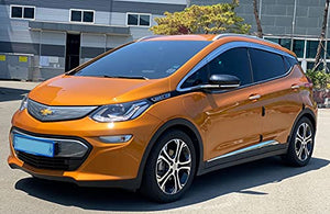 Side Window Vent Visor 8 Piece Set for Chevrolet Bolt Ev 2017 2018 2019 2020 2021 / Safe RAIN Out-Channel Guard Deflector(Chrome)