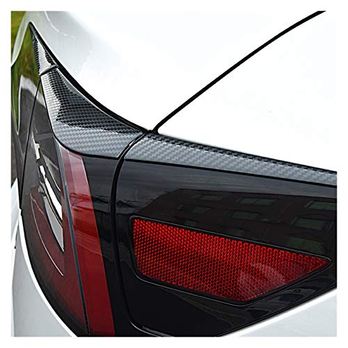 Tesla Model 3 Rear Tail Light Eyebrow Cover Trim Rear Brake Lamp Strips Trim Exterior Styling (Color : Carbon Fiber Pattern)