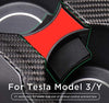 Tesla Model 3 2021-2022+ car Water Cup Slot Slip Limit Clip ABS Car Cup Holder Limiter(M3-GA80RED)