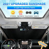 Windshield Sunshade for 2012-2021 Tesla Model S Window Sun Shade Foldable Sun Shield Upgrade Reflective Polyester Cover Block Heat and Sun