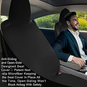 Waterproof and Machine Washable Seat Cover for Tesla Model S, 3, & Y (Black)