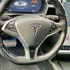 Black Perforated Leather & Carbon Fiber Auto Steering Wheel Cover Hand-Stitch on Wrap Fit for Tesla Model S/Tesla Model X