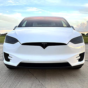 PreCut Vinyl Smoke Tint for 2016-2022 Tesla Model X Foglight (3. Foglight, 20% Dark Smoke)