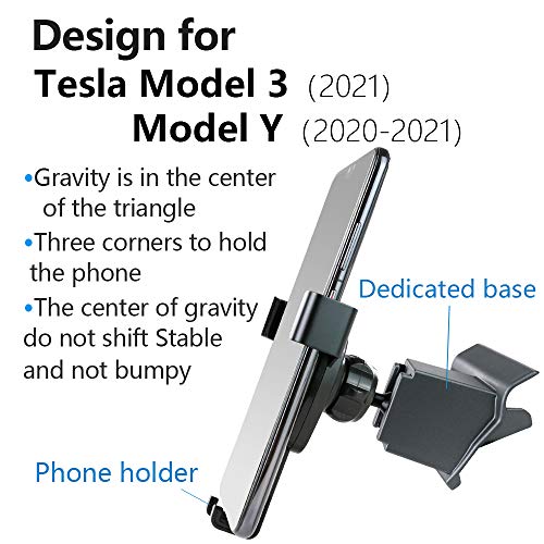 Car Phone Holder for 2020-2022 Tesla Model Y and 2021-2022 Tesla Model 3 Auto Accessories Navigation Bracket Interior Decoration Mobile Cell Phone Mount