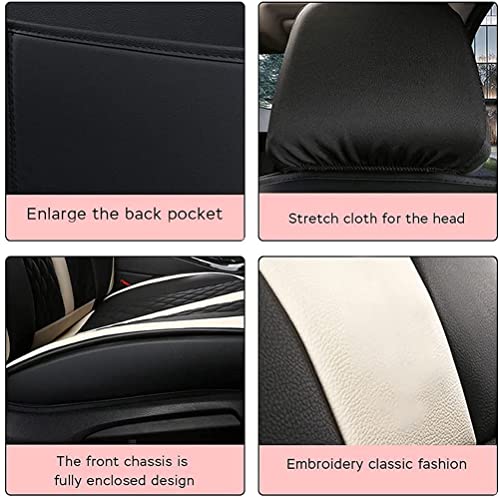 Front Seat Covers for Chevy Chevrolet Bolt EV EUV Car Seat Cover Luxury PU Leather Comfortable Stylish Pink×Beige