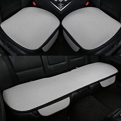 3pcs Car Seat Cushion for Jaguar XE XF E-Pace F-Pace I-pace S-Type XJR XJ8 Comfort Seat Cushion with Non Slip Bottom (Grey)